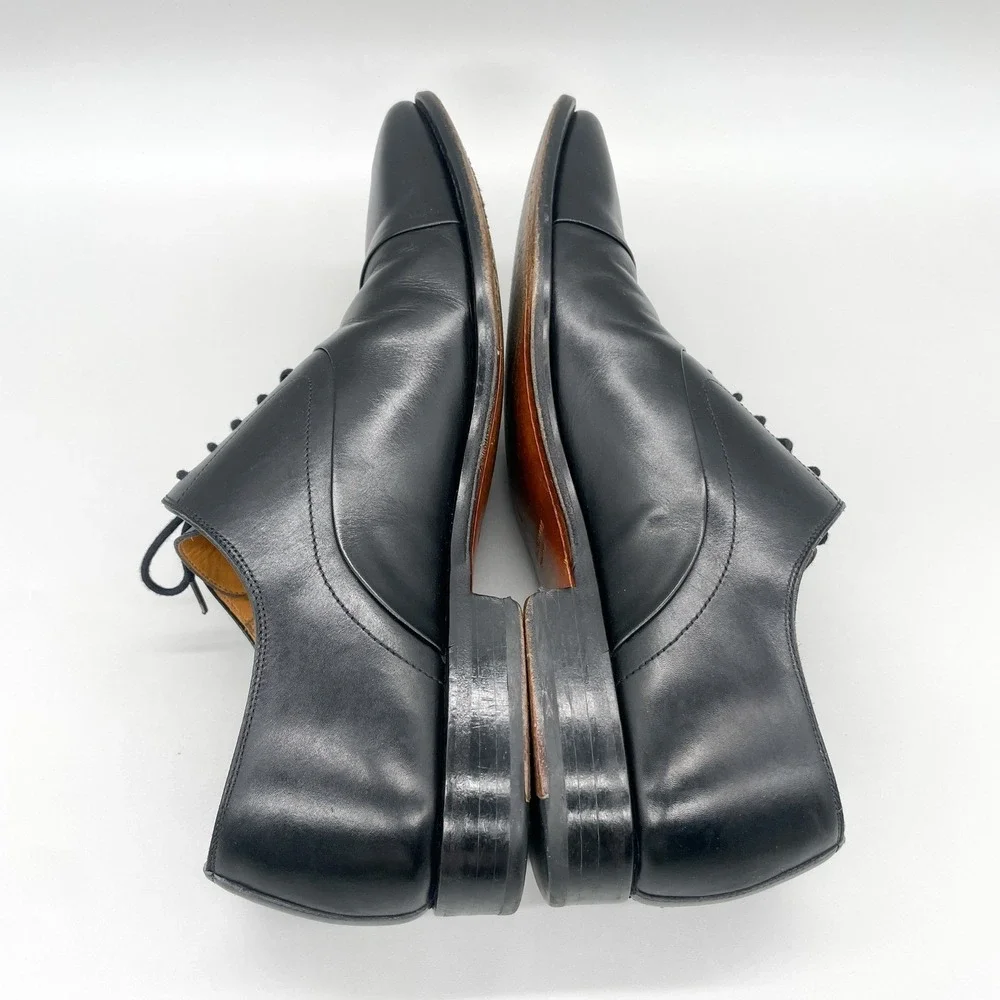 Magnanni Mens 10M Vista Cap Toe Oxford Black Leather Dress Shoes Derby Office